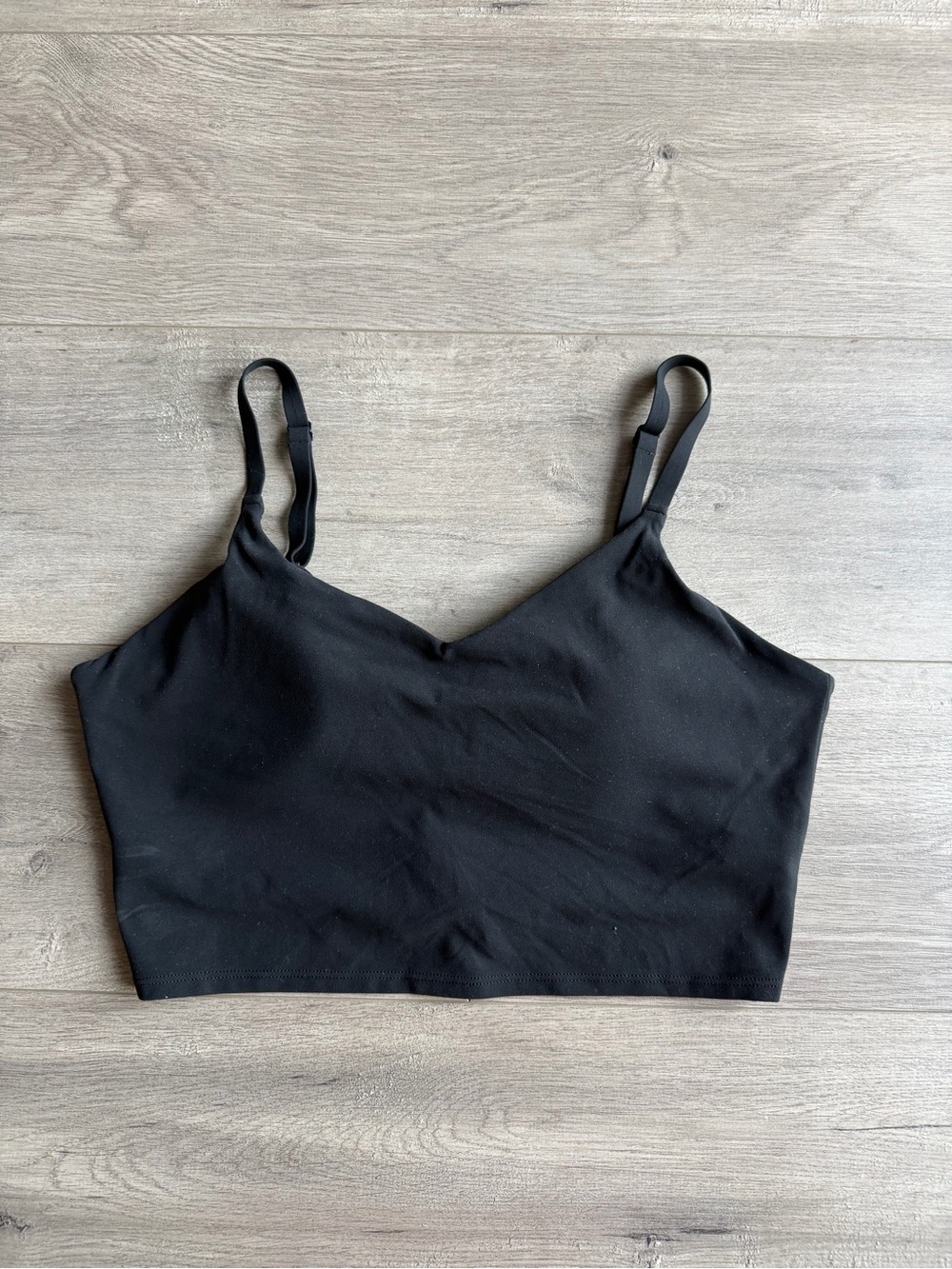 Athleta black V-Neck bra - size large